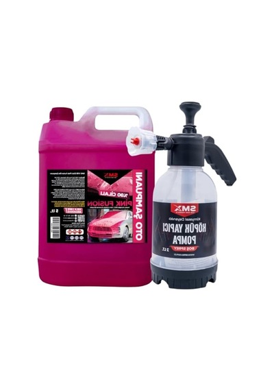 Cilalı Oto Şampuanı Ve Köpük Yapıcı Pompası, 5 Lt Ve 2 Lt Set