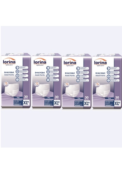 Lorina 6 Damla Emici Külot XL 30'Lu x 4 120 Adet