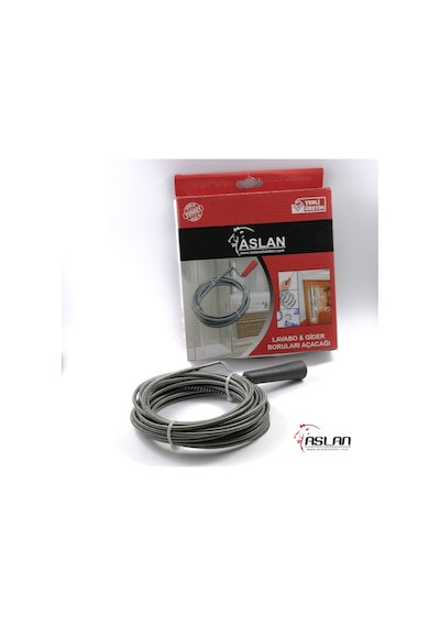 Aslan 8 Metre Lavabo Ve Gider Boruları Açma Sustası Teli