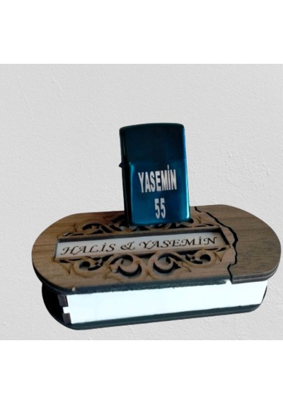 Çakmak Kişiye Özel İsim Yazılı Ve Mdf Tasarım Kutulu No:202