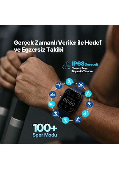 Ttec 2S09WS Tempus 47 MM Dikdörtgen Kasa Akıllı Saat