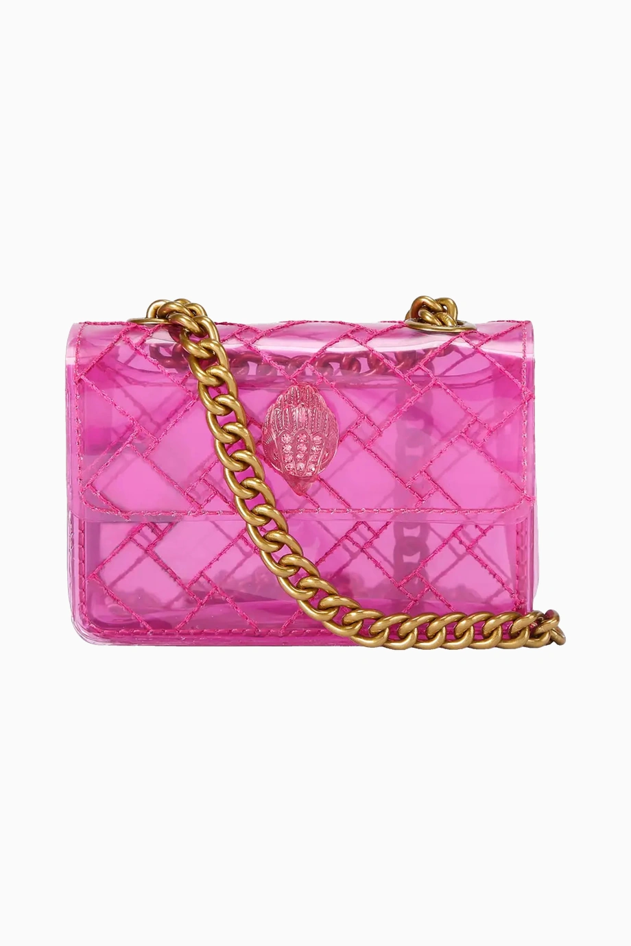 Kurt Geiger Micro Kensington Vinil Kadın Mini Çapraz Çanta Pembe