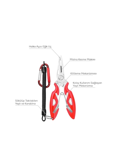 Bauer Balıkçı Aksesuar Seti Paslanmaz Pense Ve Balık Tutucu Fish Grip
