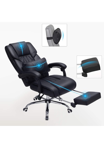 Ayak Uzatmalı Ofis Koltuğu, Bel Destekli, Suni Deri, Siyah 67 X 66 X 116 Cm Obg71b Çok Renkli Ayak Uzatmalı Ofis Koltuğu, Bel Destekli, Suni Deri, Siyah 67 X 66 X 116 Cm Obg71b Çok Renkli