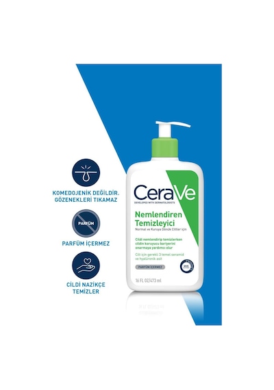 Cerave Nemlendiren Temizleyici 473 Ml- 2 Adet- Skt: 12 M