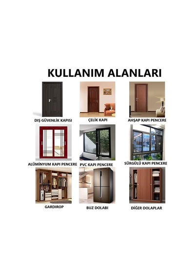 Kendinden Yapışkanlı Bütün Kapı Pencerelere Uyumlu Ses Isı Toz Yalıtım Fitili 4 Metre Gri Poliüretan Diğer
