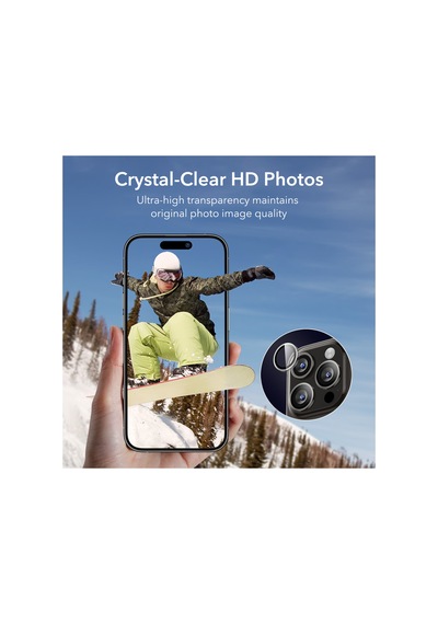 Esr İphone 15-16-17 Pro/15-16-17 Pro Max Kamera Lens Koruyucu Şeffaf - 695095992