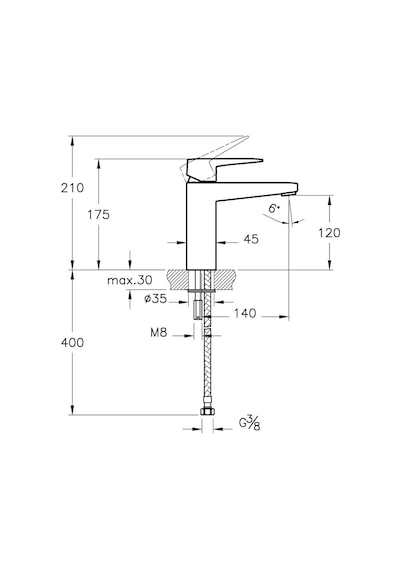 Artema Root Square A4273136 Lavabo Bataryası Mat Siyah