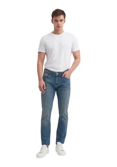 Cazador Erkek Kot Pantolon 0704 Parker Normal Bel Dar Paça Slim Fit Yeşil