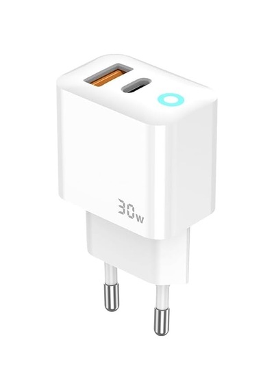 Blue Moon Pd 30watt Hızlı Şarj Aleti, A + C Girişli, Beyaz