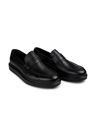 Deery Hakiki Deri Siyah Comfort Loafer Erkek Ayakkabı Siyah