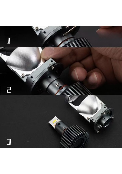 H4 Far Ampül Lazer Mercekli T9-pro Luxury Ayarlı Mini Bi-led Far Ampülü