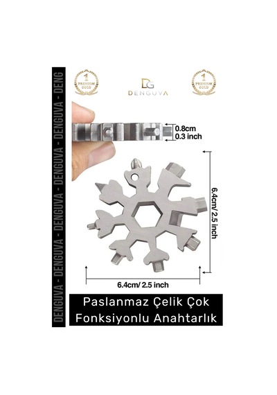 Anahtarlık Paslanmaz Çelik Alyan Tornavida Takımı Çok Fonksiyonlu Konserve Açacağı