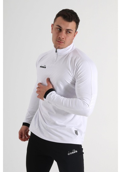 Diadora Elite Antrenman Eşofmanı Tek Üst Beyaz