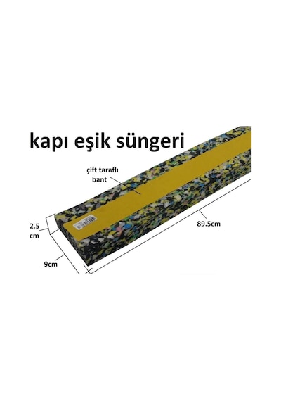 Evefix 5 Adet Kapı Altı İzolasyon Süngeri Soğuk Kesici Toz Rüzgar Önleyici Isı Yalıtımı Sağlayan Sünger 0.05 M
