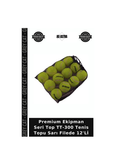 Premium Ekipman Seri Top Tt-300 Tenis Topu Sarı Filede 12'li