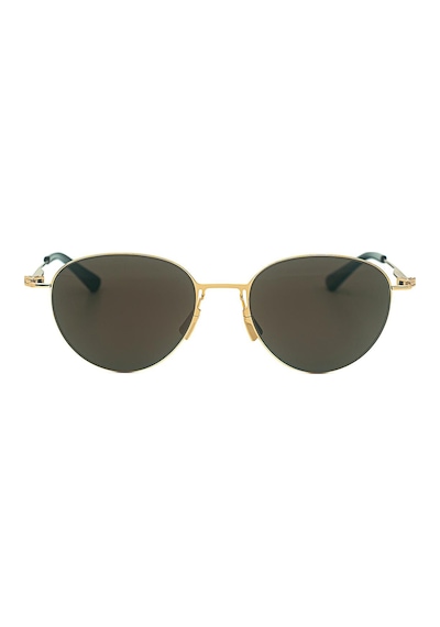 Bottega Veneta Bv 1268s 002 51 Unisex Oval Gold Metal Güneş Gözlüğü