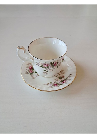 Lavender Rose Bone China England Antika Duble Boy Kahve Fincanı Lavanta Lavanta