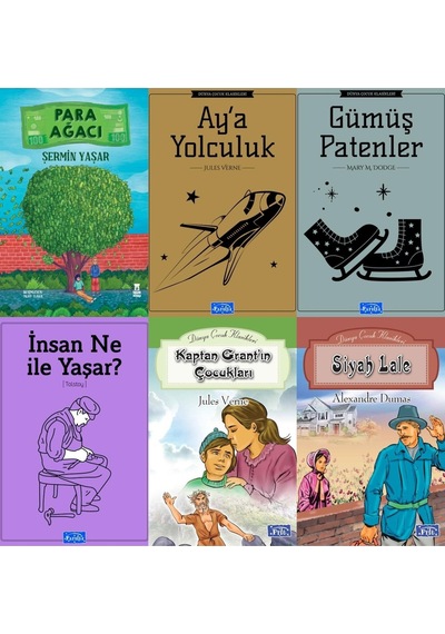 Parıltı Yayınları Şermin Yaşar Para Ağacı 80 Günde Devri Alem Gümüş Patenler Beyaz Diş