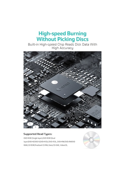 Çift Bağlantılı Usb 2.0 & Type-c Harici Dvd-rw Yazıcı Ve Okuyucu