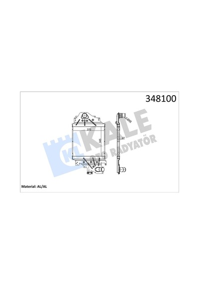 Kale 348100 Turbo Radyatörü Intercooler - Renault Clio 2001- 1.5 Dci Dizel 8200685747 - 7700436091 - 8200252209