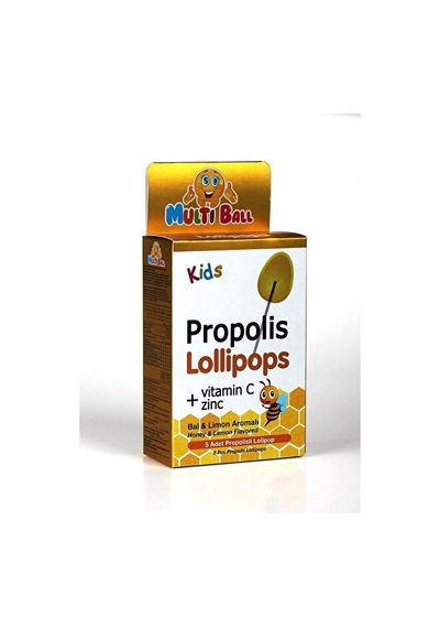 Multiball Kids Propolis Bal Ve Limon Aromalı Lolipop 5'li