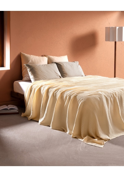 Madame Coco Avril Tek Kişilik Pamuklu Ecocell Lüks Pike - Gold 8684427029886 Sarı