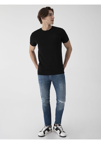 Ltb Basic Slim Fit Erkek T-Shırt Siyah 012248451560033 - 200 Siyah