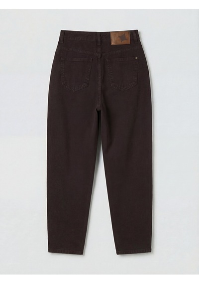 Lcwaıkıkı Curve Kahverengi Mom Fit Kadın Jean Pantolon