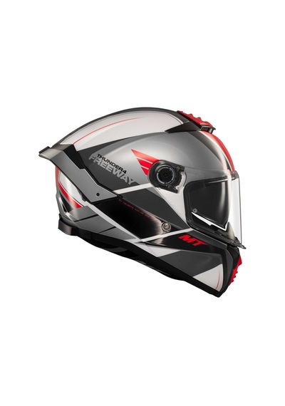 Mt Thunder 4 Sv Freeway A5 Parlak Gri Kapalı Kask Renkli