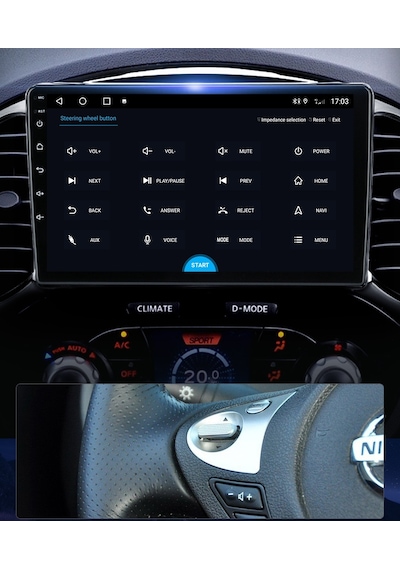 NİSSAN JUKE 2010-2018 ANDROİD MULTİMEDYA CARPLAY 9 İNC HD IPS EKRAN 4GB RAM /64GB KAMERA HEDİYELİ