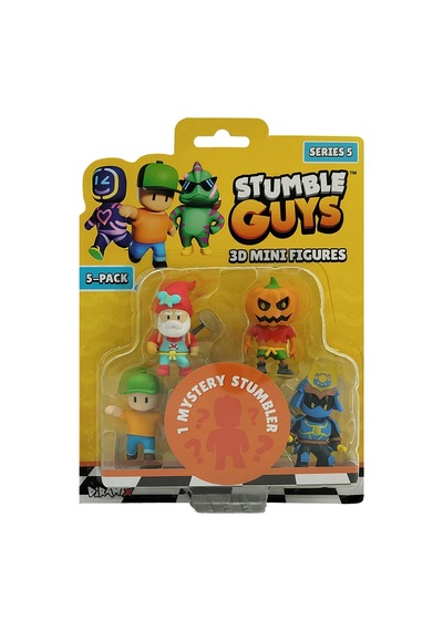 Stumble Guys Seri 5 Mini Figür Seti 5'li Paket - Popüler Oyun Karakterleri