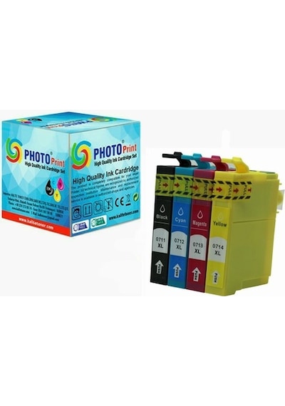 Photo Print® Stylus SX110 T0711 T0712 T0713 T0714 4 Renk Uyumlu K