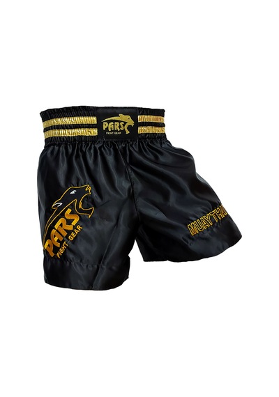 Pars Muay Thai Şortu Nakışlı Siyah PRS-1104