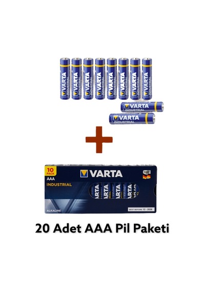Varta Endüstriyel Aaa Ince Kalem Pil 1.5v Alkalin 20'li