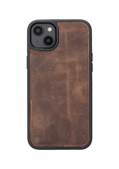 Apple İphone 14 Plus Uyumlu Deri Cüzdanlı Kılıf Mwwn G2 Kahve