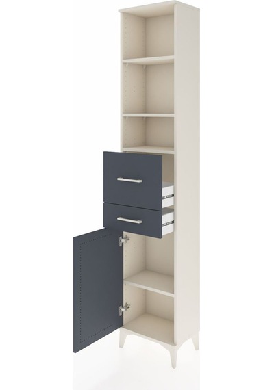 Arges Dolap 4 Raflı 2 Çekmeceli Tek Kapaklı 44x30x221 Aytaşı-antrasit Aytası Arges Dolap 4 Raflı 2 Çekmeceli Tek Kapaklı 44x30x221 Aytaşı-antrasit Aytası