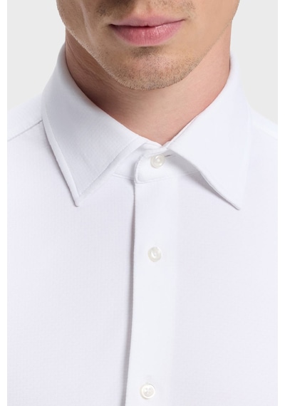 Boss Slim Fit Klasik Yaka Uzun Kollu Gömlek Erkek Gömlek 50567206 100 Beyaz