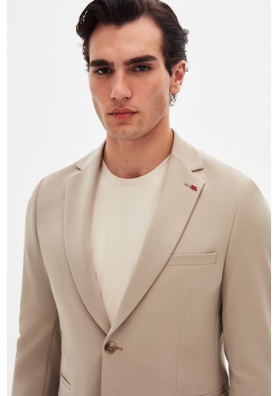 Twn Slim Fit Bej Düz Takim Elbise 4ec05e301545m Bej