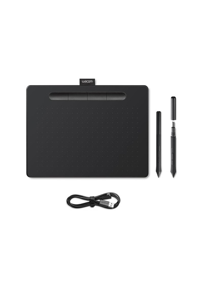 Intuos Medium Çizim Tableti, Çizim Ve Fotoğraf Düzenleme İçin Tablet, Basınca Duyarlı Kalemli, Siyah, Ev Ofis Ve E-öğrenme İçin İdeal