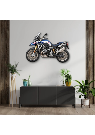Macera Motosikleti Yan Görünüm - Metal Tablo - Dec0224 60 X 42 Cm Çok Renkli