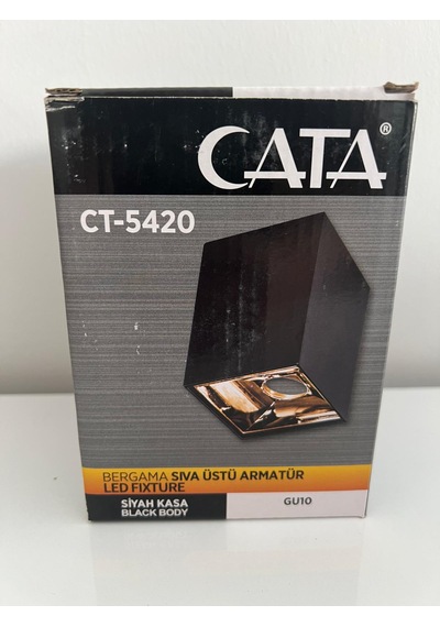 Cata Bergama Sıva Üstü Armatür Siyah Kasa Ct-5420 Siyah - Altın