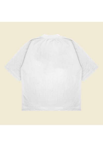 Flood Of Style Love Wifi Baskılı Oversize Unisex Pamuklu Nefes Alan Kalın Kumaşlı Beyaz