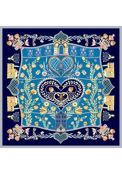 Deserto Fashion 2026 Avantgarde Serisi %100 İpek Saten Eşarp 90x90 Şeftali 16462601