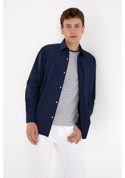 U.s. Polo Assn. Erkek Lacivert Gömlek Desenli 50301077-vr033 Lacivert