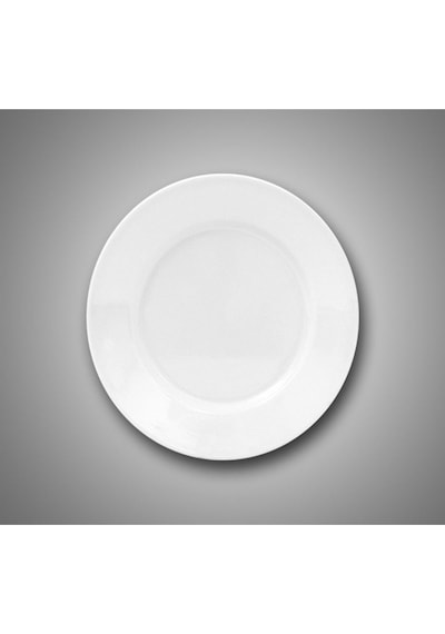 Melamin 6 Adet Servis Tabağı 23 Cm Düz Beyaz Tabak 105
