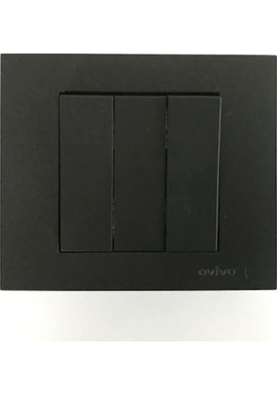 Ovivo Grano Siyah 3 Lü Anahtar