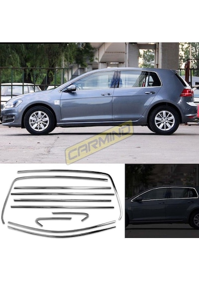 Vw Golf 7 - 7.5 Krom Cam Çerçevesi Set 2013-2020 10 Parça