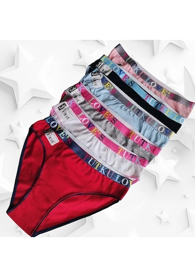 Tutku 12 'li Bayan Carolıne Bikini Külot Kombin Çok Renkli