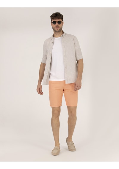 Pierre Cardin Erkek Turuncu Dokuma Şort 50264863-vr051 Turuncu